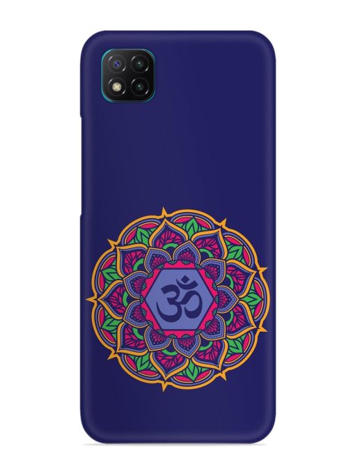 Om Mandala Art Blue Snap Case for Poco C3