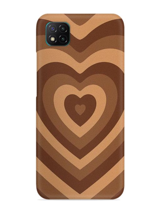 Brown Heart Snap Case for Poco C3 Zapvi