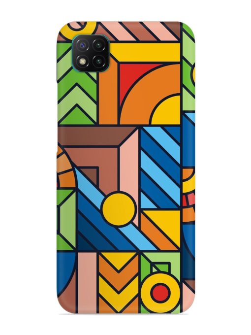 Colorful Geometric Snap Case for Poco C3 Zapvi