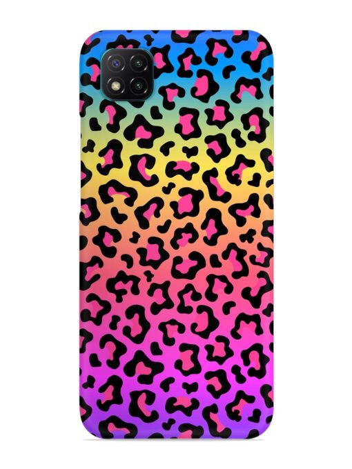 Neon Rainbow Colored Snap Case for Poco C3 Zapvi