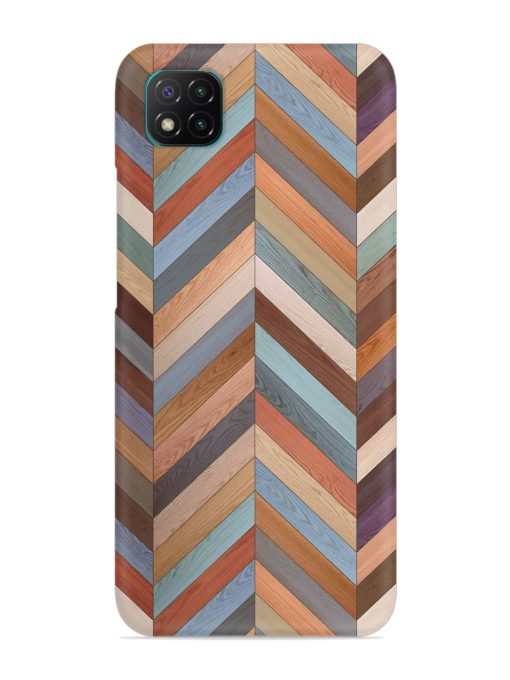 Seamless Wood Parquet Snap Case for Poco C3 Zapvi