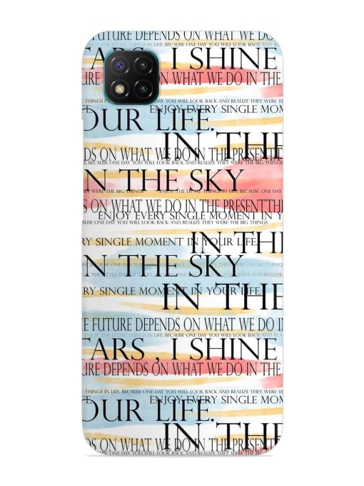 Seamless Slogans Pattern Snap Case for Poco C3