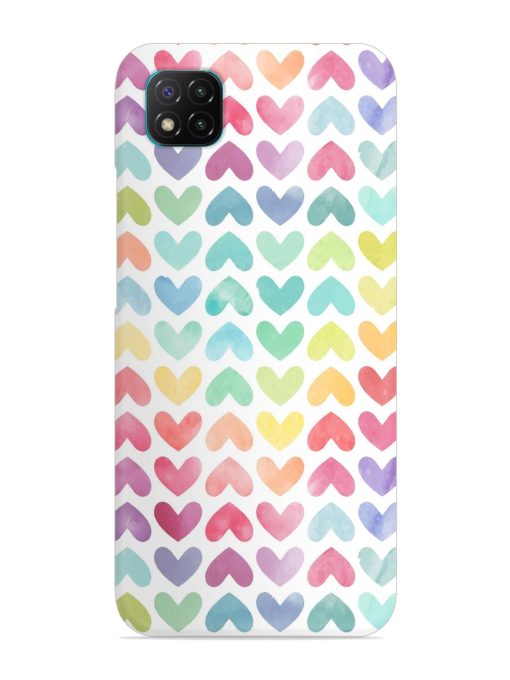 Seamless Colorful Watercolor Snap Case for Poco C3 Zapvi