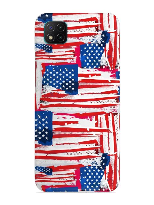 Usa Flag Seamless Snap Case for Poco C3 Zapvi