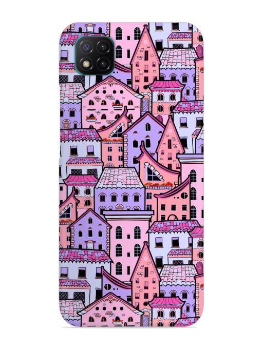 Seamless Pattern Houses Snap Case for Poco C3 Zapvi