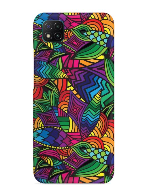 Abstract Multicolor Seamless Snap Case for Poco C3 Zapvi