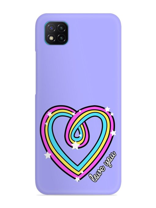 Colorful Rainbow Heart Snap Case for Poco C3 Zapvi