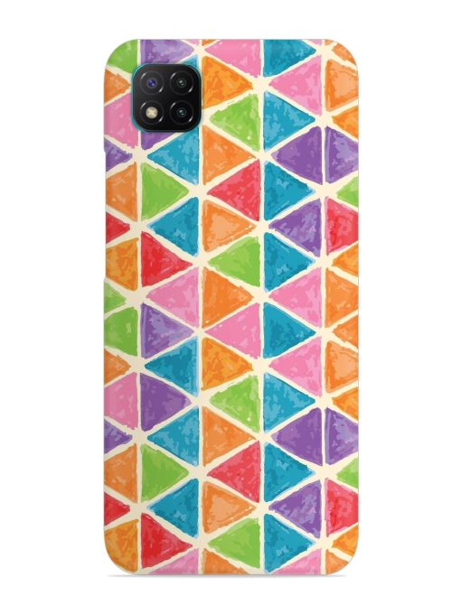 Seamless Colorful Isometric Snap Case for Poco C3 Zapvi