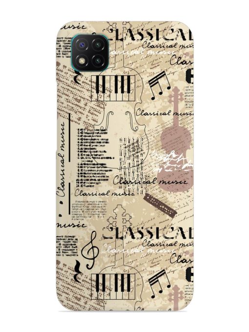 Classical Music Lpattern Snap Case for Poco C3 Zapvi