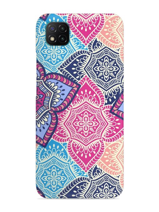 Ethnic Floral Seamless Snap Case for Poco C3 Zapvi