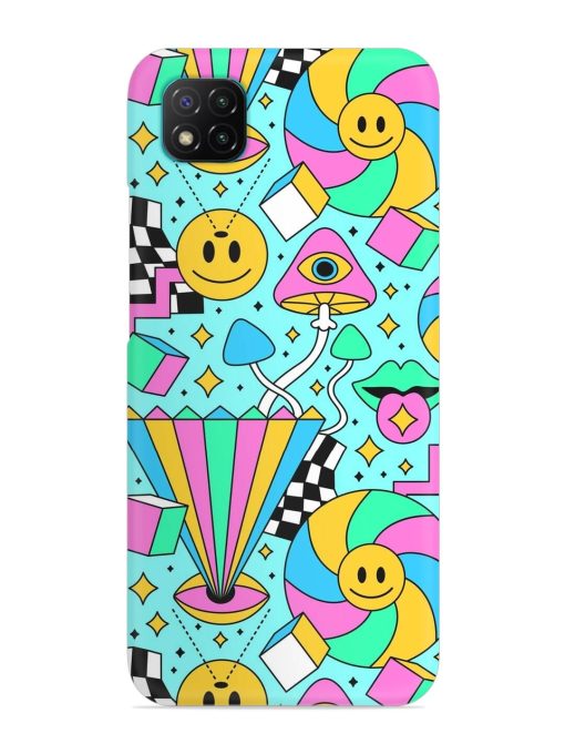 Trippy Rainbow 60S Snap Case for Poco C3 Zapvi