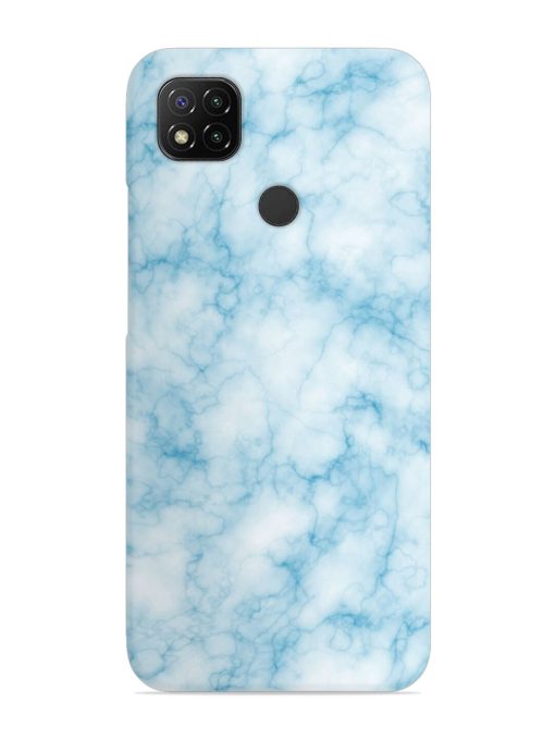 Blue White Natural Marble Snap Case for Poco C31 Zapvi