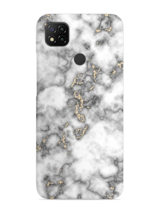 Gray And Gold Marble Snap Case for Poco C31 Zapvi