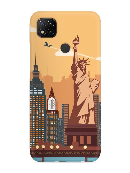 New York Statue Of Liberty Architectural Scenery Snap Case for Poco C31 Zapvi