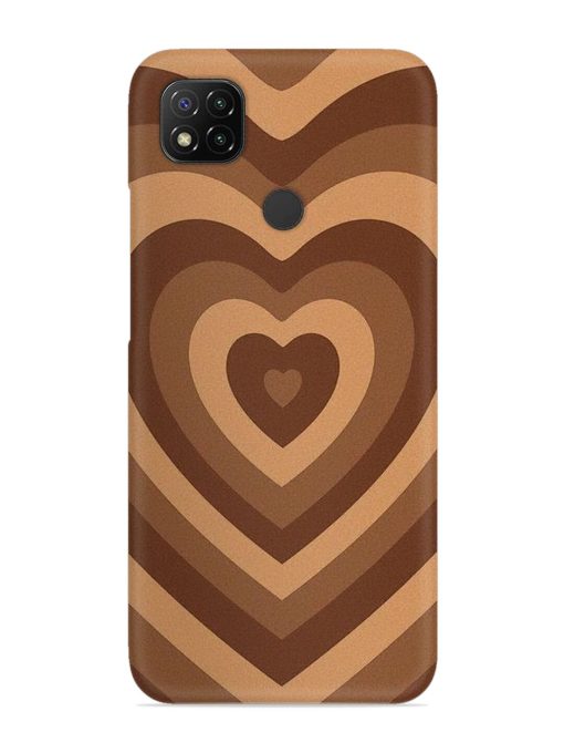 Brown Heart Snap Case for Poco C31 Zapvi