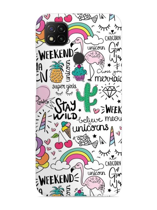 Unicorn Ice Cream Snap Case for Poco C31 Zapvi