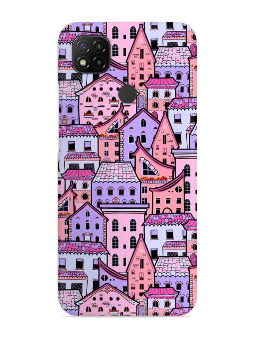 Seamless Pattern Houses Snap Case for Poco C31 Zapvi