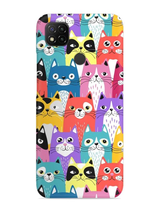 Funny Cartoon Cats Snap Case for Poco C31 Zapvi