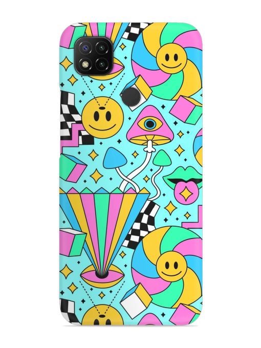 Trippy Rainbow 60S Snap Case for Poco C31 Zapvi