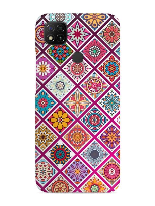 Seamless Tile Pattern Snap Case for Poco C31 Zapvi