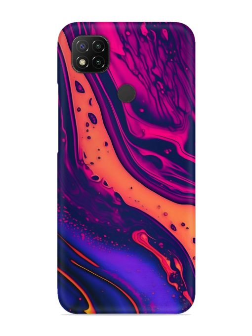 Fluid Blue Pink Art Snap Case for Poco C31 Zapvi