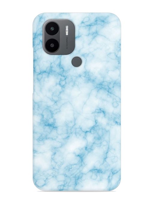 Blue White Natural Marble Snap Case for Poco C50 Zapvi