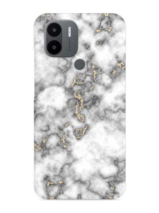 Gray And Gold Marble Snap Case for Poco C50 Zapvi