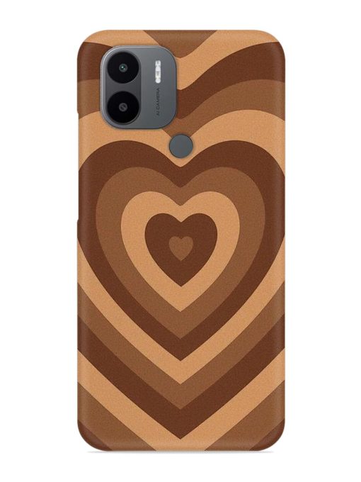 Brown Heart Snap Case for Poco C50 Zapvi