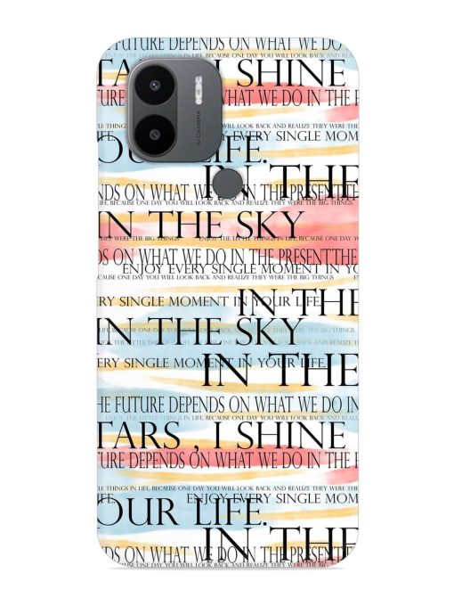 Seamless Slogans Pattern Snap Case for Poco C50 Zapvi