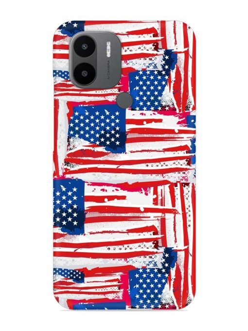 Usa Flag Seamless Snap Case for Poco C50 Zapvi