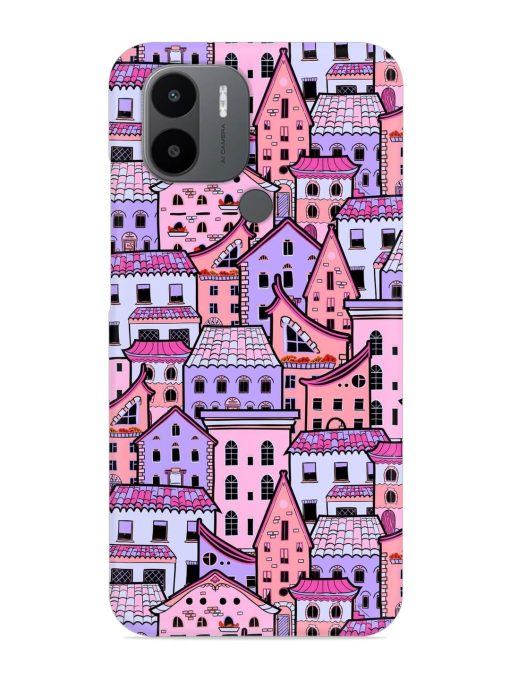 Seamless Pattern Houses Snap Case for Poco C50 Zapvi