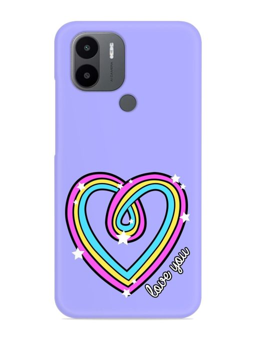 Colorful Rainbow Heart Snap Case for Poco C50 Zapvi