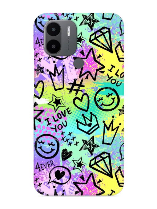 Bright Seamless Pattern Snap Case for Poco C50 Zapvi