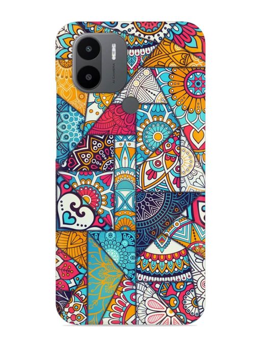 Patchwork Pattern Vintage Snap Case for Poco C50 Zapvi