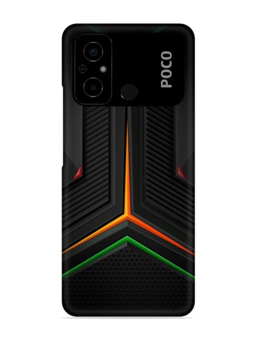 Orange Triangle Light Snap Case for Poco C55 Zapvi