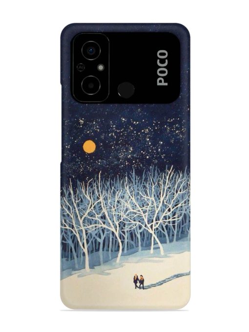 Full Moon Snowshoe Tour Snap Case for Poco C55 Zapvi