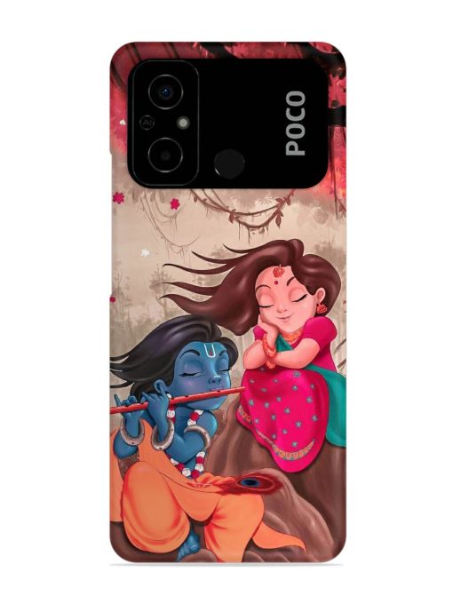 Radhe Krishna Water Art Snap Case for Poco C55 Zapvi