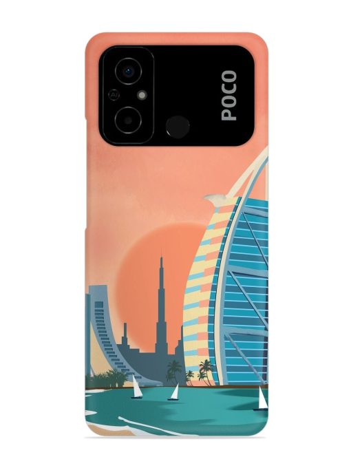 Dubai Architectural Scenery Snap Case for Poco C55 Zapvi