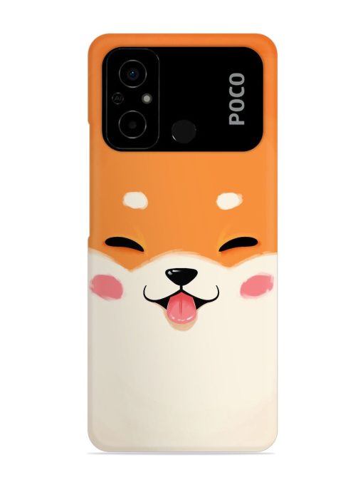 Cute Dog Face Vector Snap Case for Poco C55 Zapvi