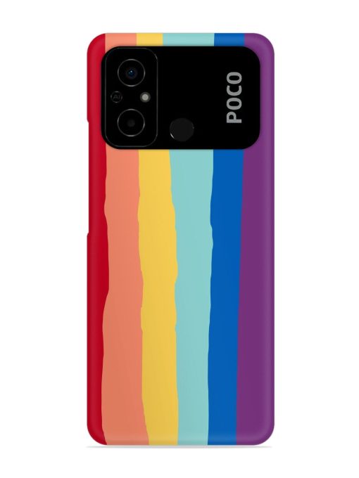 Rainbow Genuine Liquid Snap Case for Poco C55