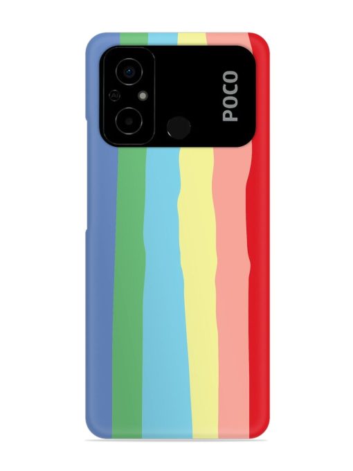 Rainbow Premium Shade Snap Case for Poco C55 Zapvi