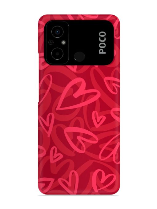 Seamless Romantic Pattern Snap Case for Poco C55 Zapvi