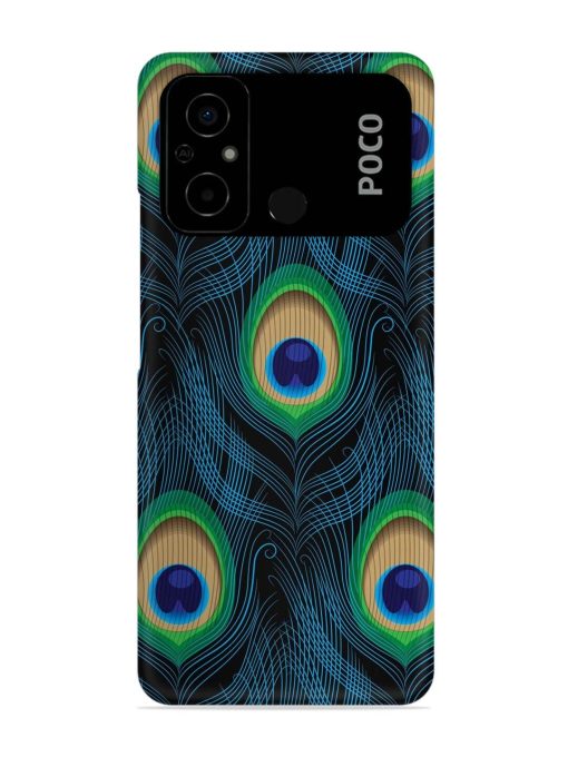 Seamless Pattern Peacock Snap Case for Poco C55 Zapvi