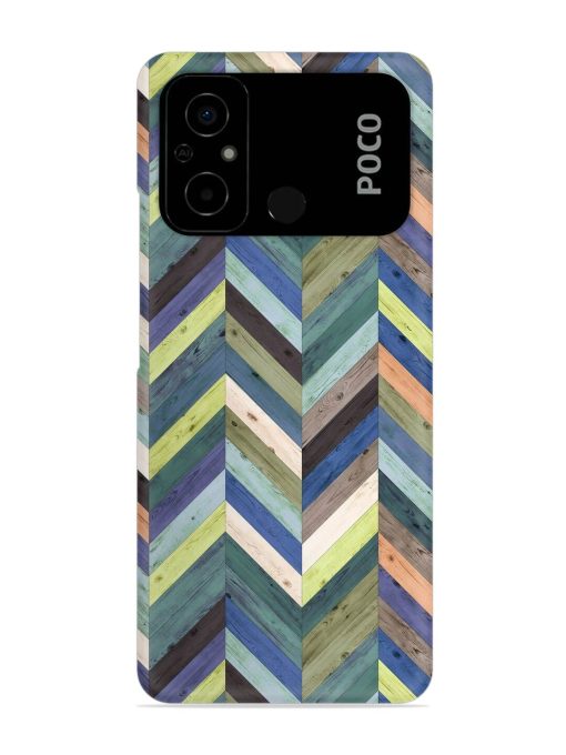 Chevron Random Color Snap Case for Poco C55 Zapvi