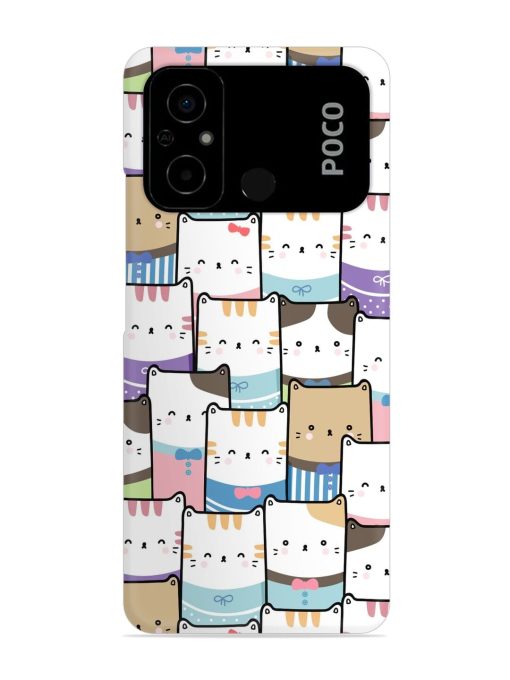 Cute Adorable Cat Snap Case for Poco C55