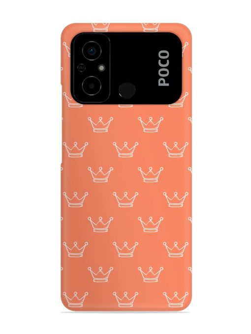 Hand Drawn Crown Snap Case for Poco C55 Zapvi