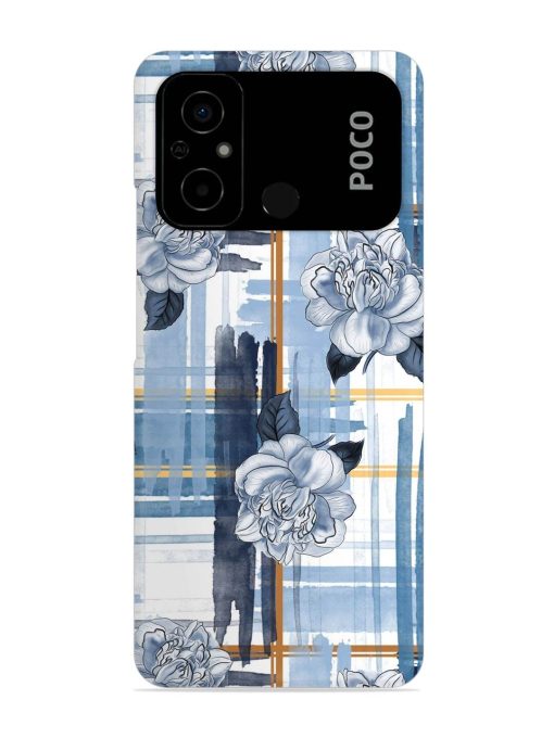 Watercolor Pattern Rose Snap Case for Poco C55 Zapvi