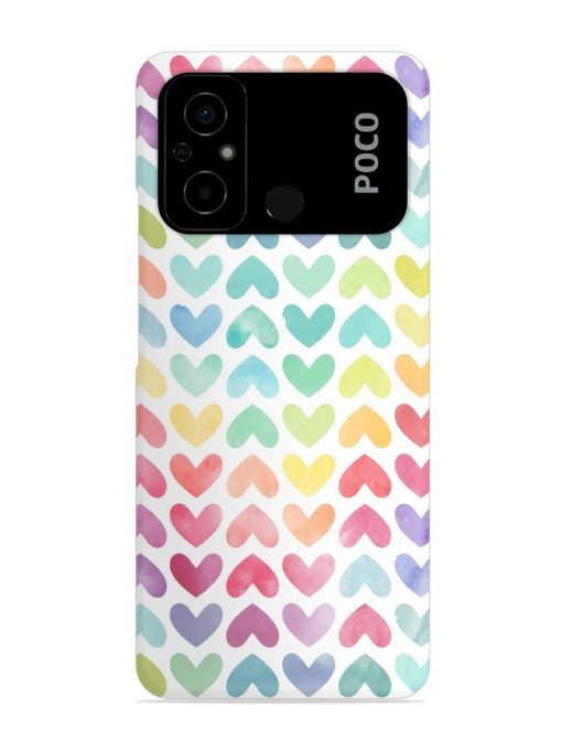 Seamless Colorful Watercolor Snap Case for Poco C55 Zapvi