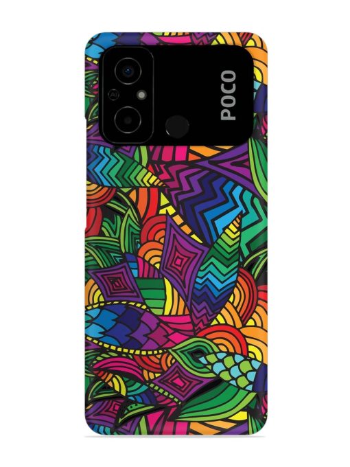 Abstract Multicolor Seamless Snap Case for Poco C55 Zapvi