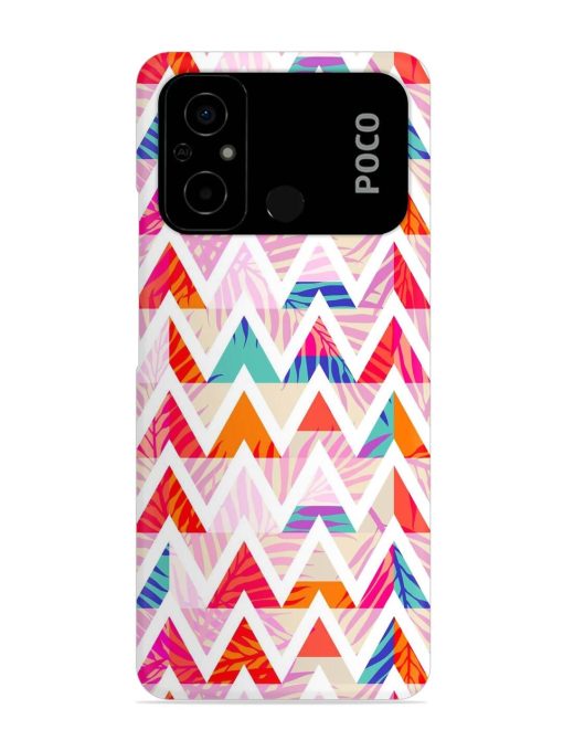 Abstract Triangle Background Snap Case for Poco C55